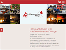 Tablet Screenshot of kreisfeuerwehrverband-tue.de